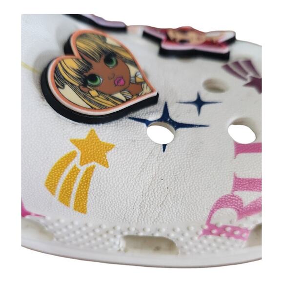 Crocs classic clog rainbow high white size J3 - Picture 10 of 15